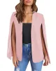 Blazers Blazer for Women 2023 Women's Solid Color Sleeveless Shawl Jacket Women Slim Cropped Blazer