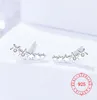 fashion 925 Sterling Silver Stud Earring personalized stars point shape cubic zirconia cz stones beautiful designed earrings whole7890760