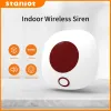 Siren Staniot Indoor Wireless Siren 433mhz Burglar Home Security Alarm System Waterproof Flash Strobe High Decibel Loudspeaker