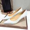 Robe chaussures TAFN élégant classique femmes pompes pour femme en cuir véritable talon moyen dames mode blanc nu talons hauts bureau a001