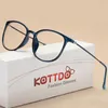 Brillengestell KOTTDO Neue Mode Brillen Damen Quadratische Kunststoffbrille Optische Brillengestell Transparent Klar Retro Myopie Brillen