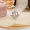 Bagues de mariage en diamant, bague Vintage en or véritable 14 carats, Moissanite pour femmes