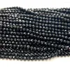 Loose Gemstones Veemake Black Tourmaline Natural DIY Necklace Bracelets Earrings Faceted Small Round Women's Beads For Jewelry Making