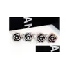 Stud Wholesale-R 반짝이는 패션 고급 고급 클래식 디자이너 우아한 Beautif Camellia Diamond Earrings for Woman Girls Drop Delivery J DH0PH