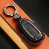 Funda de cuero para llave de coche de 3 y 5 botones, carcasa para Hyundai Elantra I20 I30 IX35 IX25 Grandeur Accent Solaris Sonata Palisade