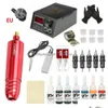 Tattoo Machine Hine Professionele Kit Power Roterende Pen Met Cartridge Naald Permanente Make-up Beginner Artiest Drop Delivery Gezondheid Be Dhatr