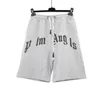 2024 Palms Angels Shorts Pa Mens Womens Designer Roupas Vestuário Unissex Shorts Algodão Esportes Moda Curta Estilo Rua Maré Joelho Comprimento Anjos Shorts EUA Tamanho 2XL