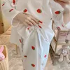 Postpartum Kadın Kış Uyku Salonu Emzirme Giysileri Set Hemşirelik Kimono Ceket Uzun Pantolon İki Parça Pijama Takım Sıcak 240219