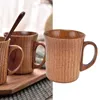 Mokken 280 ml houten mok beker met handvat Jujube hout voor kantoor thee koffie water wijn whisky