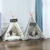 Tappetini per gatti Tenda per animali domestici Letto per animali portatile rimovibile lavabile Teepee per cucciolo di gatto Tenda per quattro stagioni con cuscino Forniture per gatti per cani