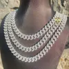 جديد 10 مم 2ROW S925 زاوية جولة Iced Out Moissanite Miami Cuban Rink chain