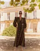 Stylish Lady Floral tryckt 2 -stycken Set Women Flare Sleeve Bodysuits och Maxi kjolar kostymer 2024 Summer Holiday Big Swing Outfits
