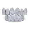 Benutzerdefinierte Top Grillz Zähne Benutzerdefinierte 8 Top 8 Bottom Pass Diamant Moissanit Iced Bling Grills Zähne Grillz Hip Hop Grillz für Zähne