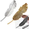 Hair Clips New Feather Style Pins Vintage Bronze Color Spring Hairgrips Metal Hair wear Women Jewelry249Z