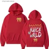 Sudaderas con capucha para hombre Sudaderas Rapero Juice Wrld 999 Sudadera con capucha con estampado de letras Hombres Mujeres Hip Hop Retro Sudadera con capucha Fleece Suelta Manga larga con capucha Streetwear T240227