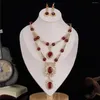 Ketting Oorbellen Set Goud Kleur Metaal Marokko Unieke Kraal Choker Oorbel Sets Voor Luxe Bruid Bruiloft Sieraden Vrouwen Party Robe Accessorie