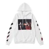 Off Whites Designer Mens Moda Hoodies Finger Print Ow Marca Moletom Com Capuz Oversize Womens Designers Whitees