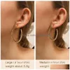 Cuff Chunky Gold Hoop Earrings For Women Teardrop 925 Sterling Sier Post Large Drop Plated Waterdrop Trendy Jewelry Drop Delivery Jew Dhtxo