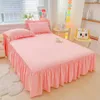 Bed Skirt Non-slip Solid Color Bedspread Cover Sheet Korean Version Protective 180x200cm No Pillowcase