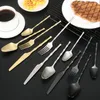 Dinnerware Sets 4pcs 18/10 Stainless Steel Cutlery Set Bamboo Shaped Handle Fork Knive Spoon Tableware Dishwasher Safe Dinner Supply