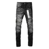 Designer Mens Jeans Marque de luxe Purple Man Purple Brand jeans avec peinture américaine high street en détresse 9027