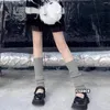 Femmes chaussettes tricotes d'hiver les jambes de jambes lâches bases bas de chaussures hautes bas de leggings jk lolita épaissis
