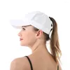 Ball Caps Mesh Quick-drying Solid Baseball Cap Sports Casual Cross Horsetail Sunshade Visor Hat Breathable For Women