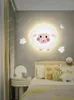 Настенный светильник с рисунком аниме девушки принцессы, украшение комнаты, картина для спальни, прикроватный фон, сердце, висит