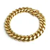 Aangepaste holle gouden Cubaanse schakelarmband/ketting voor man of vrouw