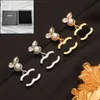 Diamant Perle Dangle Boucle D'oreille Designer Bijoux Femmes Luxe Charme Cadeau Boucles D'oreilles Avec Box Spring Romantique Amour Boucles D'oreilles Nouveaux Bijoux De Luxe Plaqué Or Goujon D'oreille