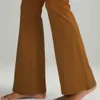 2024-L Yoga Lycra tissu Leggings évasés taille haute doux Yoga pantalon pleine longueur dames pantalon décontracté large pantalon pour les femmes