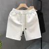 Herr shorts sommardesigner brev lösa casual ljus lyx män jacquard halva byxor streetwear