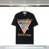 Casablanca shirt men's T-shirt cotton casual heart-shaped shirt luxury T-shirt clothing street short sleeved clothing top