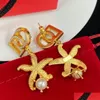 Charm 2023 Luxury Designer Earrings 18k Gold Brass Classic Alphabet Incrusted With Zircon Exquisite Starfish Pearl Drop Delivery Jewe Dhuph