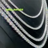 Collier pendentif Collier de tennis de créateur Bracelet Passes Testeur de diamant glacé Clignotant moissanite diamant Hip Hop Bijoux 925 Chaîne en argent Livraison gratuite