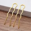 Hair Clips 5pcs/lot 70mm Length Vintage Hairpins Comb Gold/Silver Plated Fashion Hairwear DIY Accessories Findings