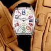 Crazy Hours 8880 CH COL DRM stalen kast zilveren wijzerplaat kleurnummermarkering automatisch herenhorloge zwarte lederen band horloges Hight Qualit2847