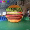 6mH (20ft) With blower Bespoke Giant Inflatable Hamburger Inflatable Food Models With Factory Price For Burger Shop Advertising