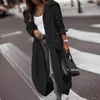 Elegant and Graceful Women's Mid-Length Coat featuring a Stylish Oversized Collar with a Unique Charm