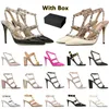 2024 designer Heels womens sandal High Heel 6 8 10cm black white nude Round Pointed Toes slingback Pumps white nude Wedding Party spikes sandals Dress Shoes loafers
