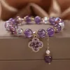 vans clover bracelet natural elegant amethyst four-leaf clover pendant bracelet fashion female luxury jewellery girlfriends sister gift