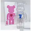 أرقام لعبة الحركة بيع Bearbricklys 400 ٪ 28 سم قلب Dissoing Red Colorf Hearts PVC Models Toys Christmas Hign