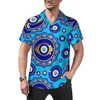 Freizeithemden für Herren, Evil Eye-Hemd, blaue Augen, Aufdruck, Urlaub, lockere hawaiianische, stilvolle Blusen, kurzärmlige, grafische Oversize-Oberteile