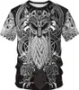 メンズTシャツシャツトップノベルティ3Dプリント北欧神話プルオーバーティーラグジュアリー衣料品