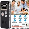 Inspelare Portable Mini Voice Recorder Digital Sound Recorder Buildin 8/16/32G Telefoninspelare 3D Stereo WAV MP3 -spelare med mikrofon