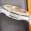 Diamonds ap armbandsur mens titta 40mm automatisk mekanisk vakt med diamantspäckt stål 904l för män liv vattentät bästa kvalitet