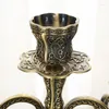 Titulares de vela antigo liga castiçal flor estampada arte de ferro candelabros restaurante decoração sala de estar ornamento artesanato decoração de utensílios domésticos