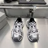Tasarımcı Balencigs Moda Sıradan Ayakkabı Silindir Patenler 2024 Üst Baskı Yeni Paris 3x1 Baba Ayakkabı Kalın Sole Dantel Up Spor Erkek Kadınlar Günlük Çift Ayakkabı 126K