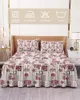 Bedrok Retro Fruit Elastisch ingerichte sprei met kussenslopen Beschermer Matrashoes Beddengoed Set Laken