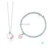 Pendentif Colliers Mode % 925 Sterling Argent Classique Amour Collier Bracelet Ensemble Multicolore En Option Femme Bijoux Ro9t H24227